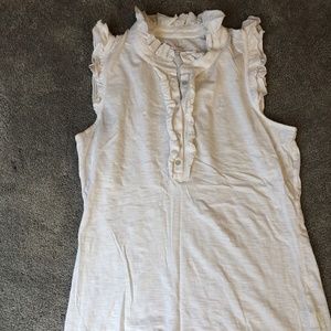 Lilly Pulitzer White Ruffle Top